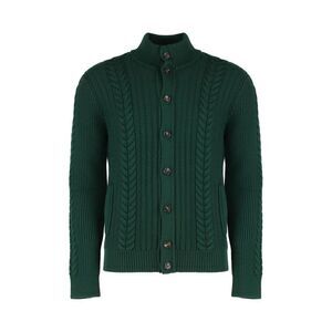 SLOWEAR Men's Cable Knit Mock Neck Cardigan Sweater Men GREEN Sweaters &